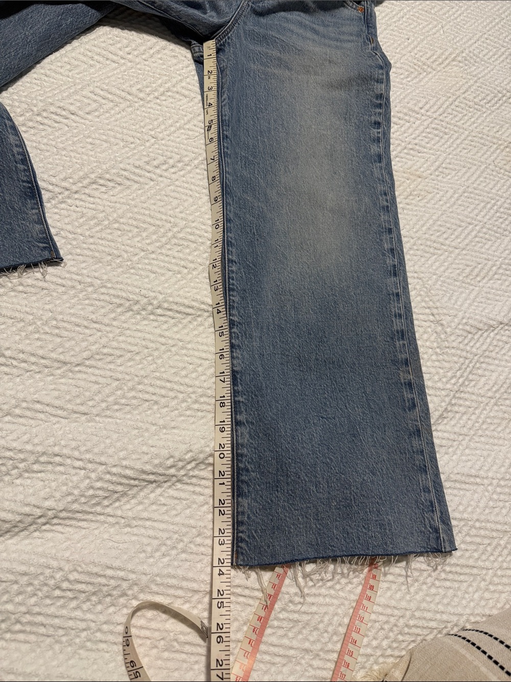 J. Crew Light Wash Wide-Leg Jeans with Frayed Hem - Picture 7 of 7